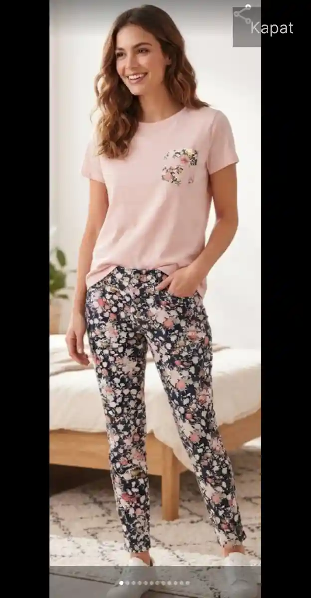 çiçek desenli  kaliteli pantalon.