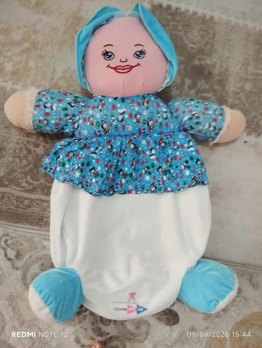 Mavi renkli peluş uyku arkadaşı 60 cm