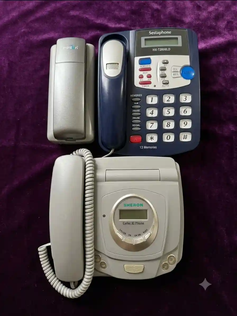 Masa üstü tuşlu ev ve iş telefonları
