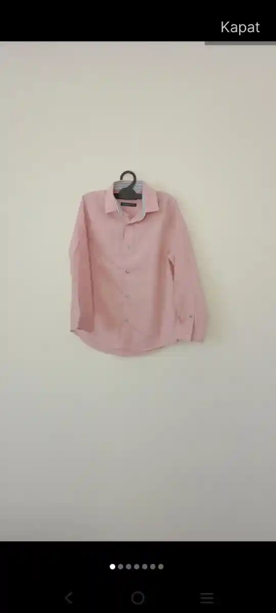 Pembe renkli erkek gömlek