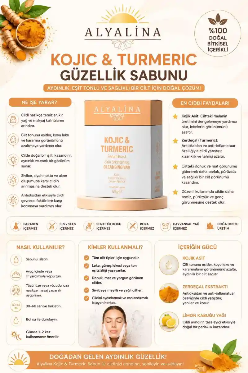 Kojik ve zerdeçal i̇çeren güzellik sabunu