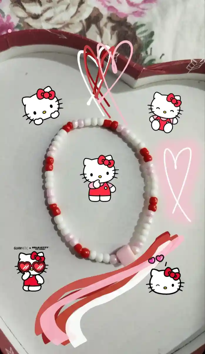 Hello kitty temalı renkli bilezik