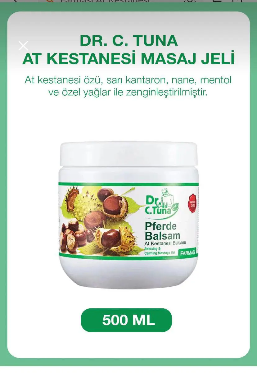 Dr. c. tuna at kestaneli masaj jeli 500 ml