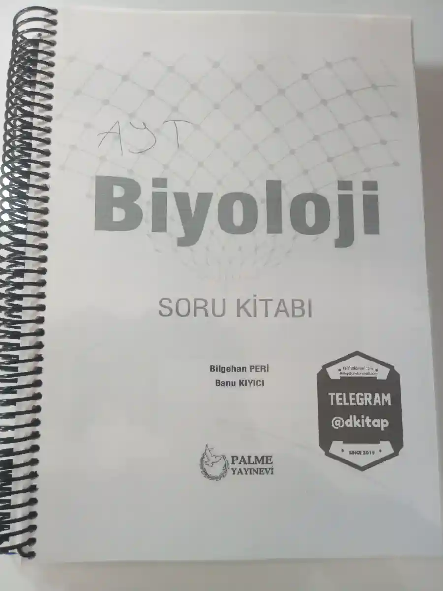 Ayt biyoloji soru kitabı palme ilan görseli