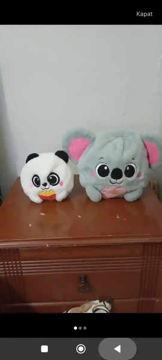Sevimli peluş koala ve panda