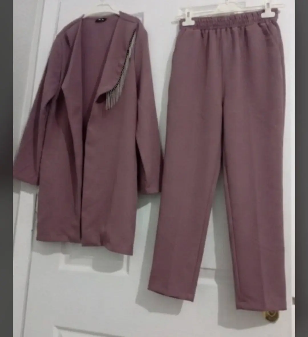 Pudra renkli pijama takımı