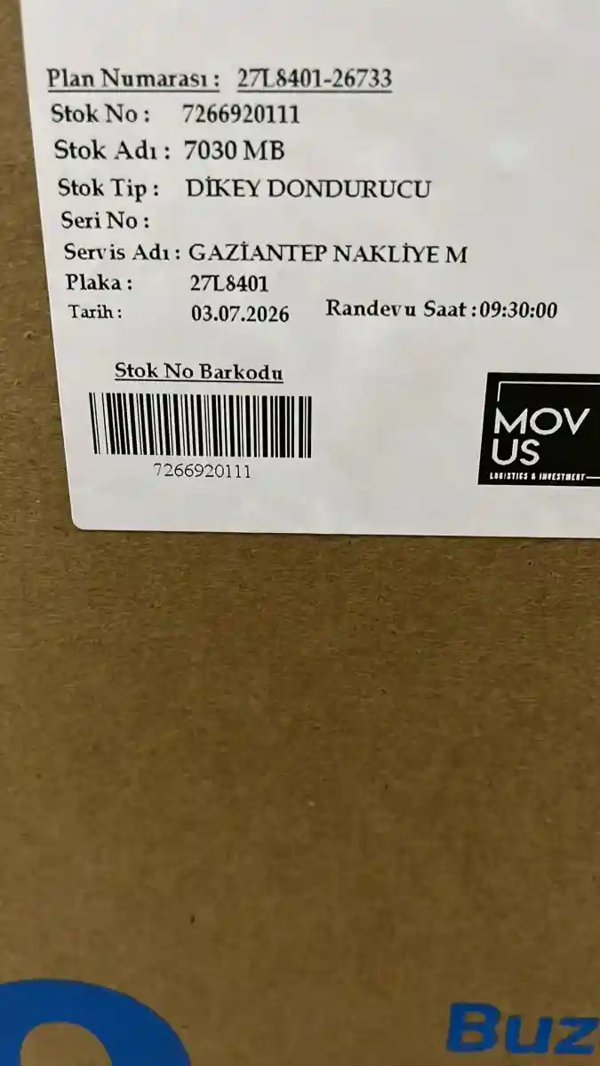 Dikey dondurucu - gaziantep nakliye m