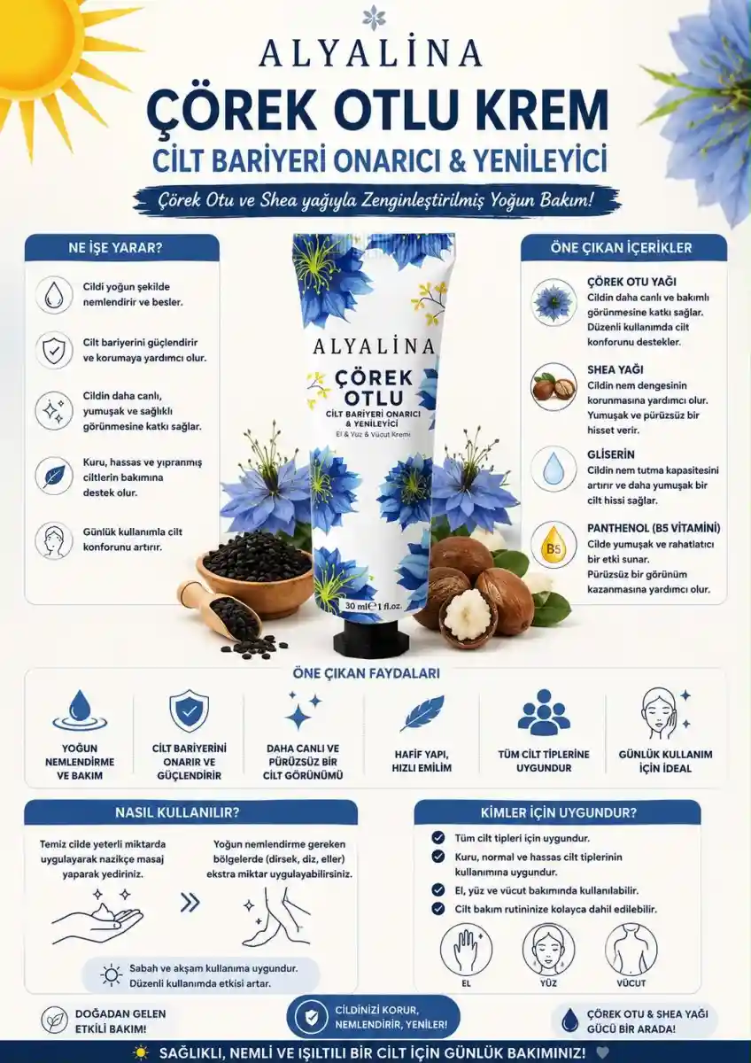 Alyalina çörek otu kremi