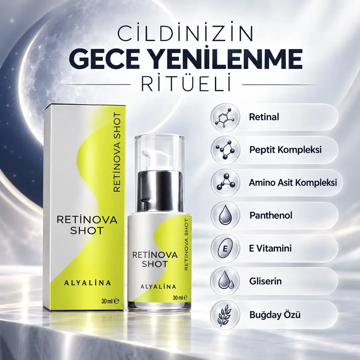 Alyalina retinova shot cilt serumu