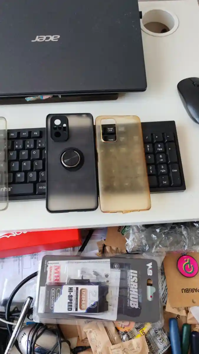 Redmi note 10 pro şeffaf telefon kılıfı ve akıllı telefon