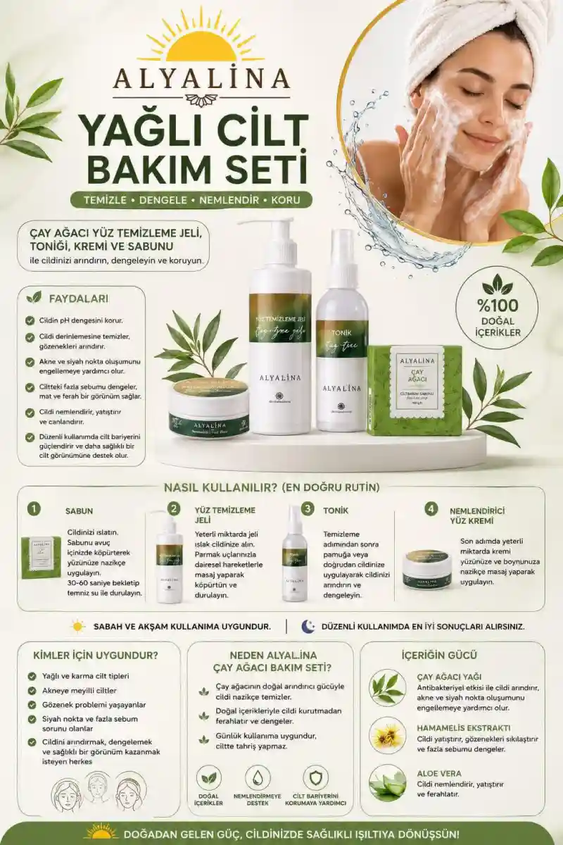 Yağlı cilt bakım seti - doğal i̇çeriklerle