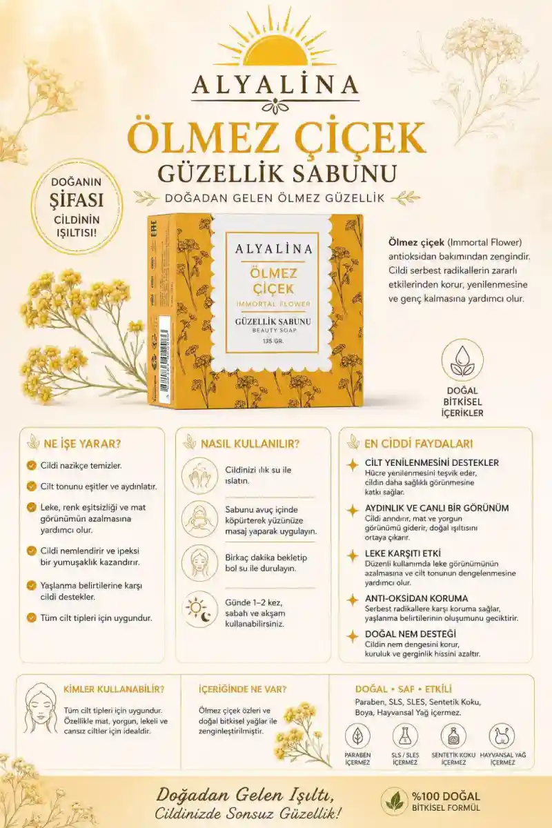 ölmez çiçek doğal güzellik sabunu