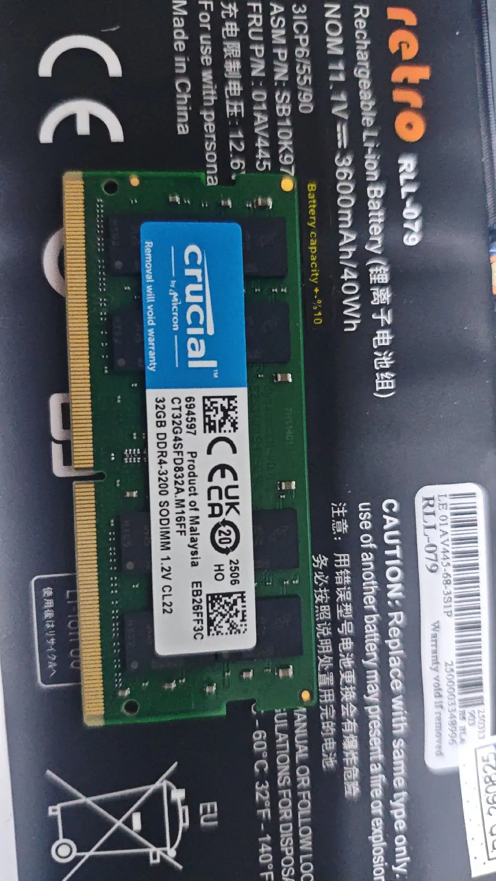 Crucial 8gb ddr4 ram bellek modülü sıfırdan farksız