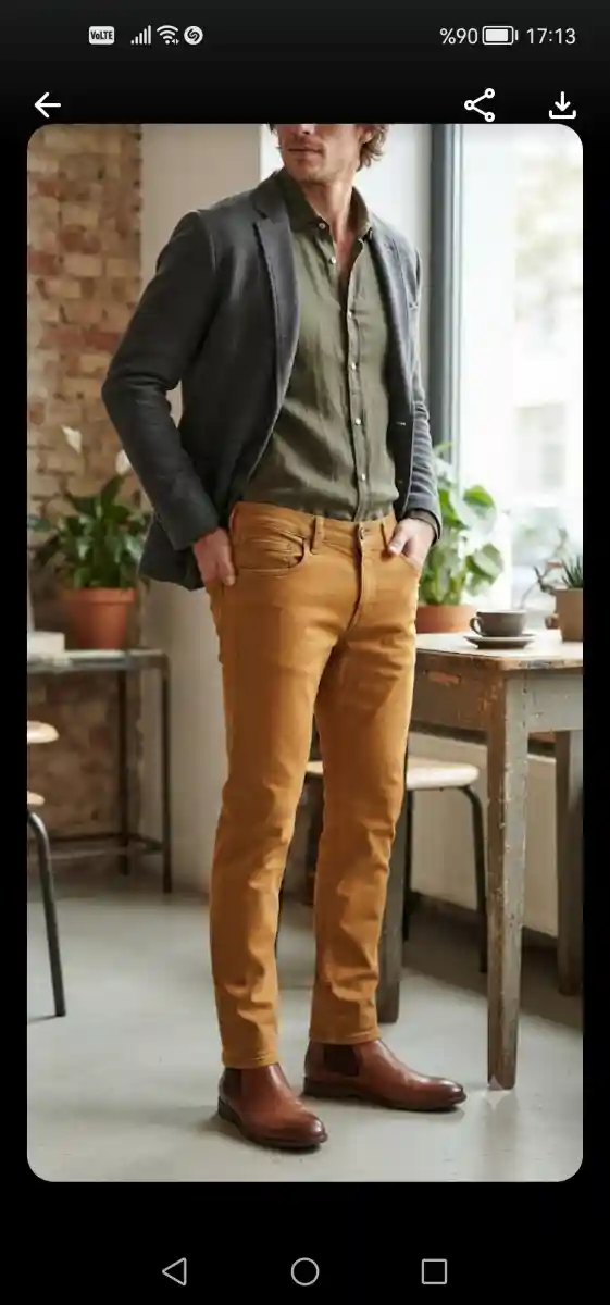 Orjinal. ltb.. hardal rengi w. 31..l.32....42 beden