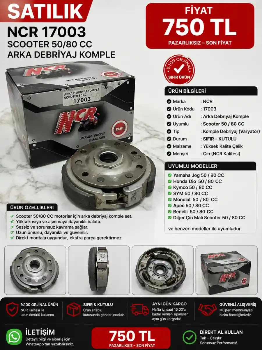Ncr 17003 arka debriyaj komple