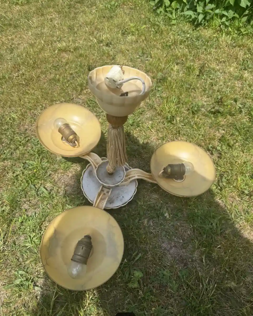 Dört lambalı vintage avize
