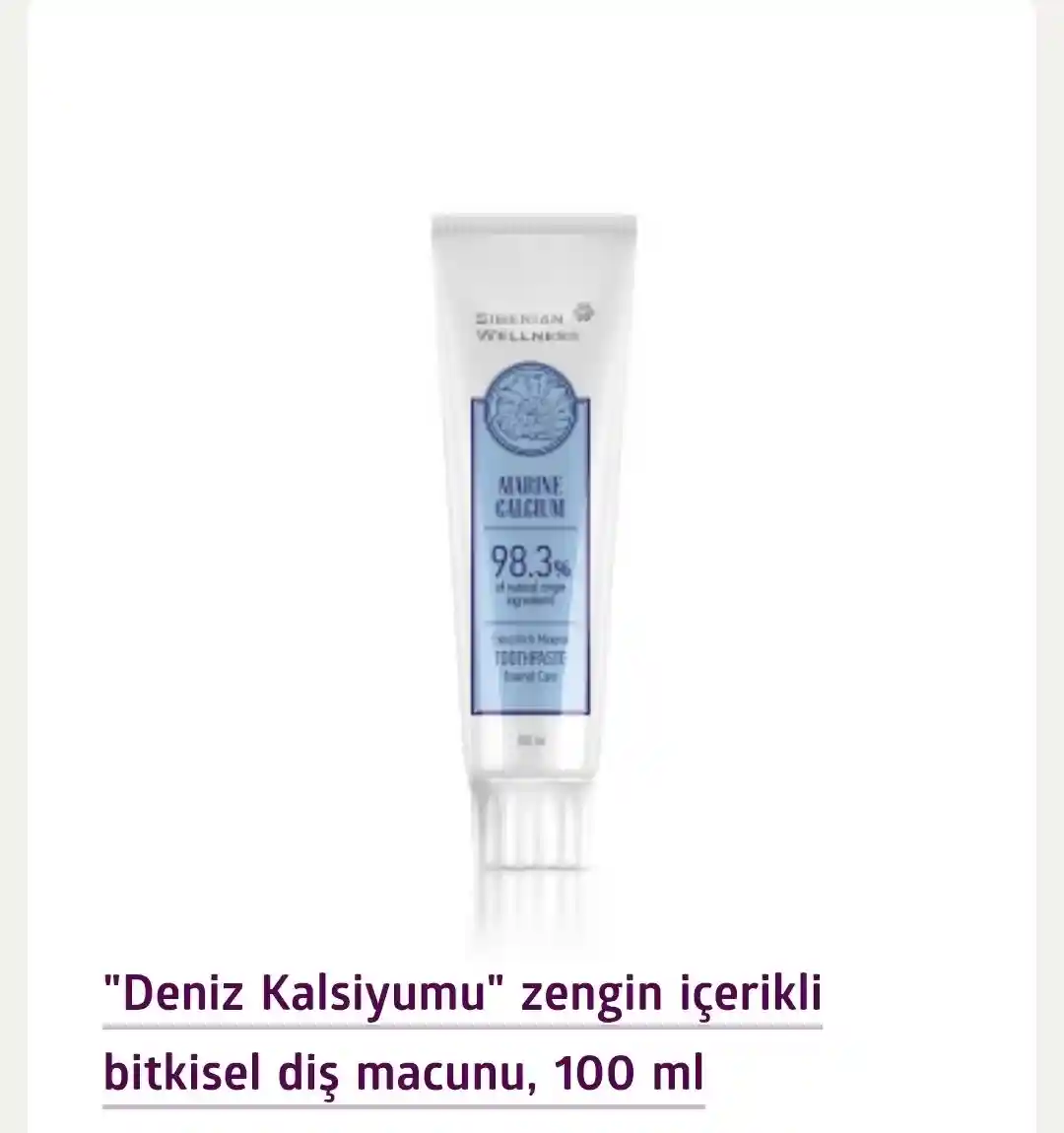 Deniz kalsiyumu i̇çeren bitkisel diş macunu