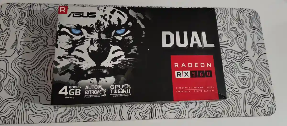 Asus dual rx560 4 gb 128 bit açılmamış bilgisayar ekran kartı gddr5
