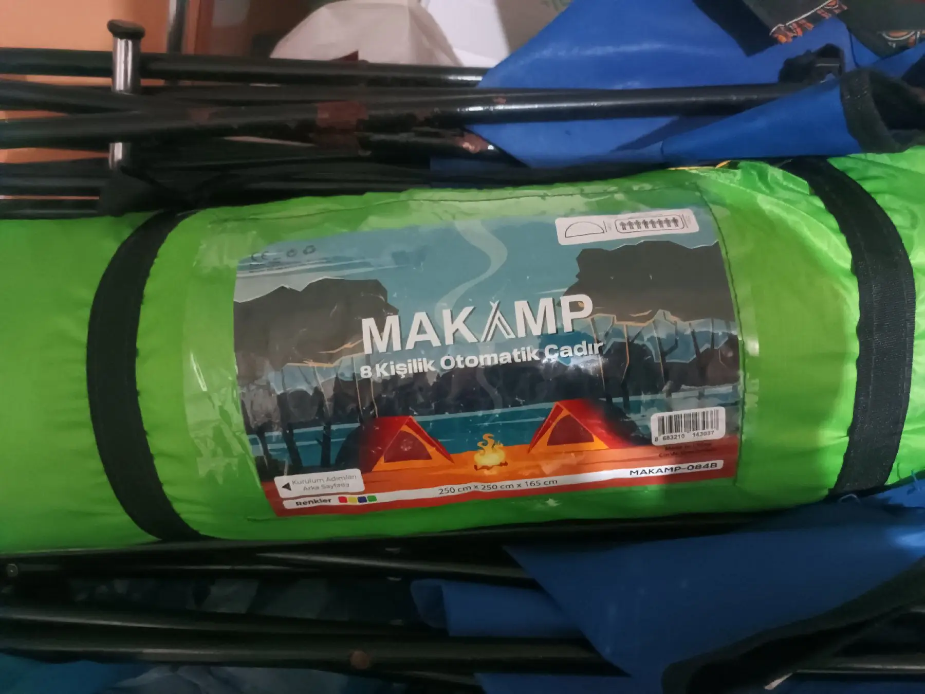8 kişilik otomatik çadır
