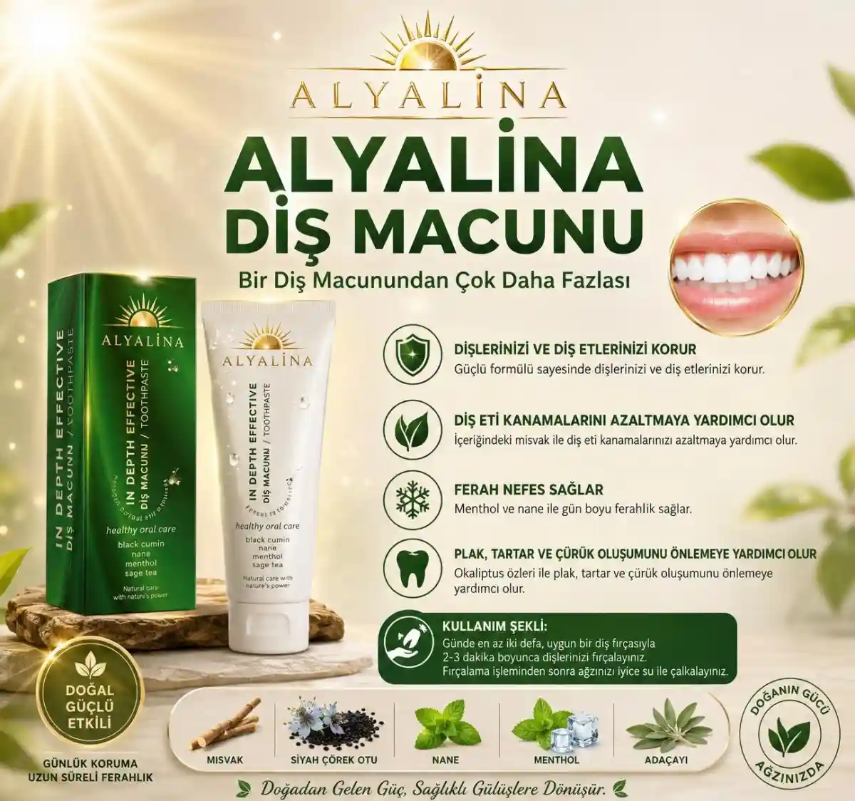Alyalina doğal diş macunu