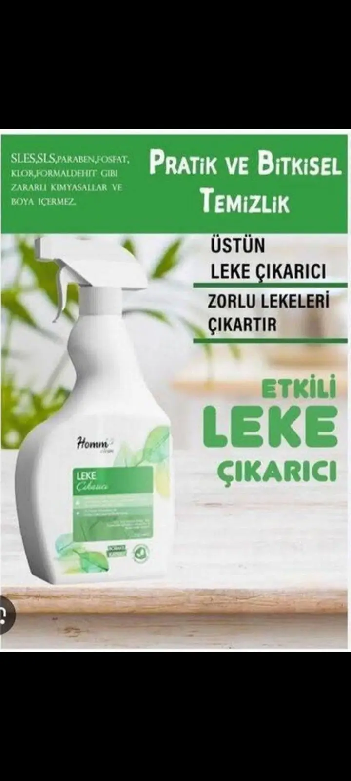 Etkili leke çıkarıcı temizlik ürünü