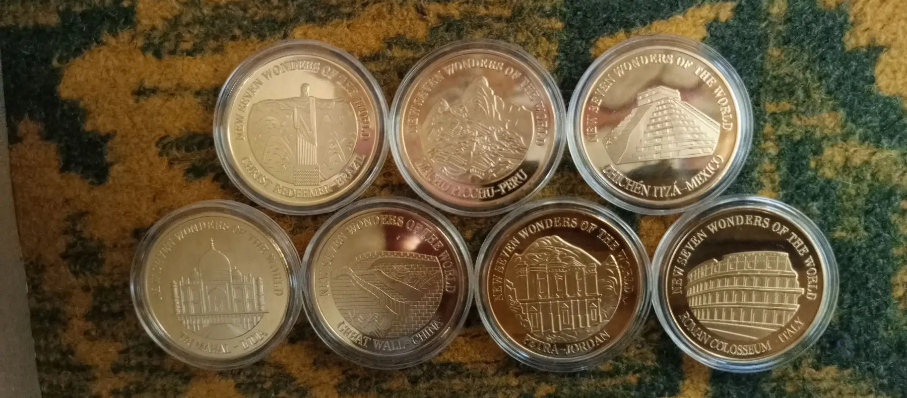 Dünya harikaları temalı koleksiyon parası seti..çil
