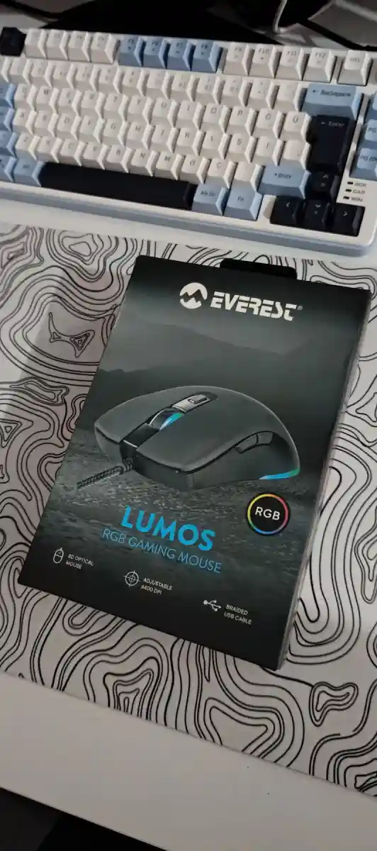 Everest lumost 6400 dpi rgb bilgisayar mouse (sıfır kutulu ürün)