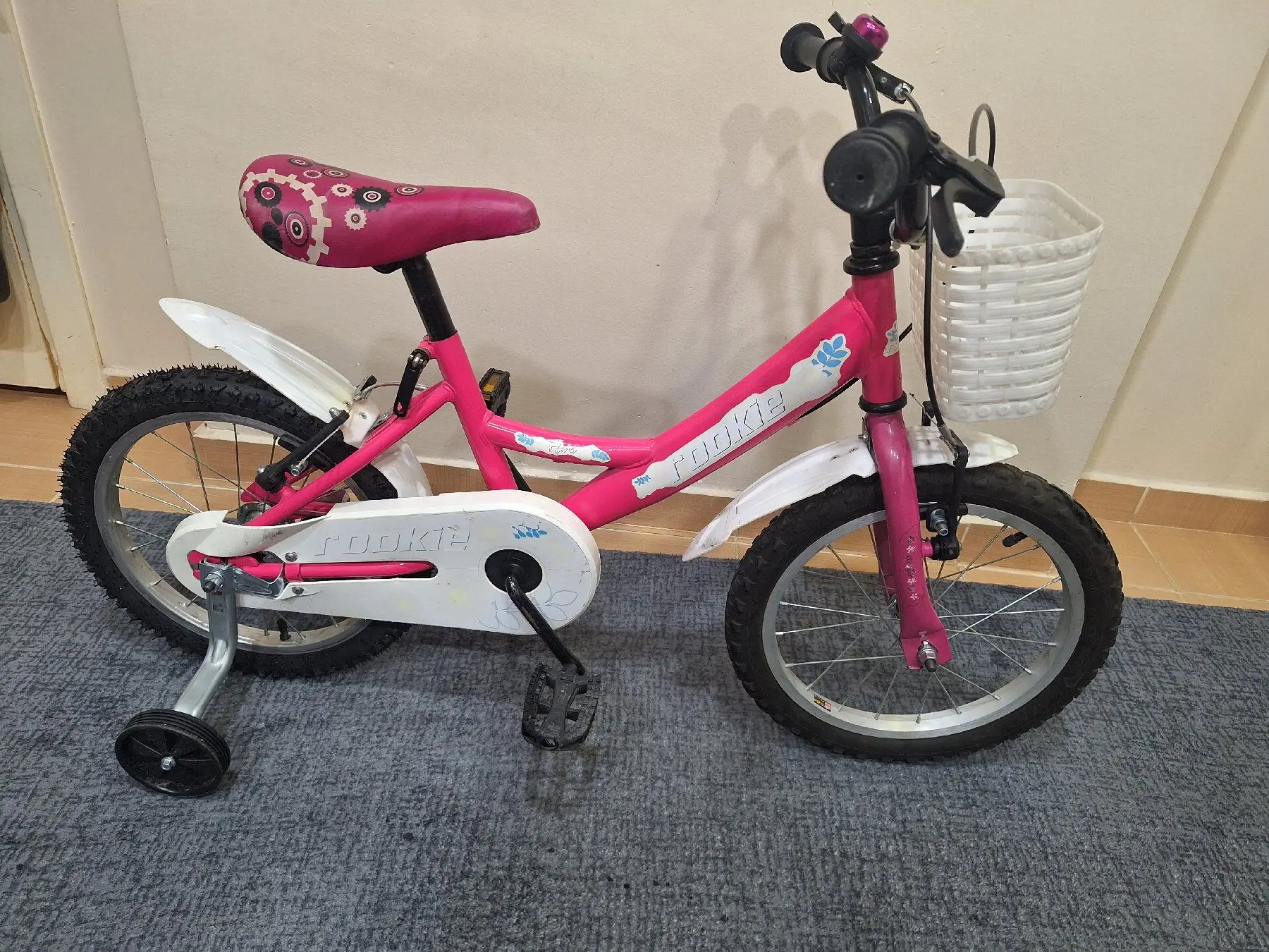 Pembe 16 jant çocuk bisikleti