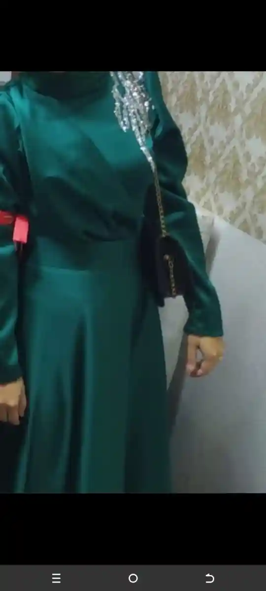 şık yeşil elbise 36 bedendir
