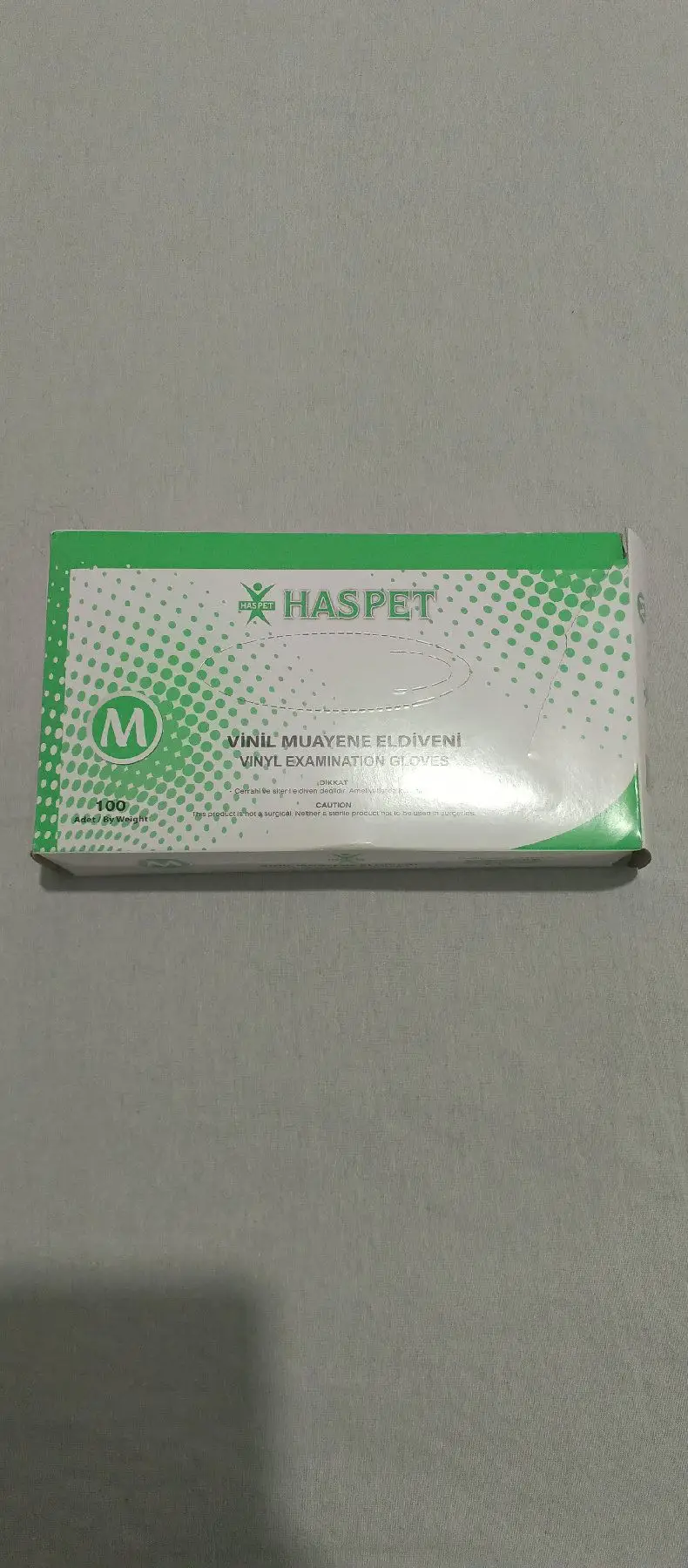 Haspet m beden lateks eldiven
