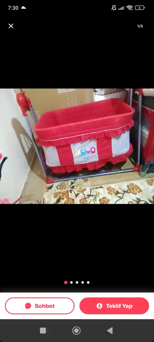 Sallamali beşik üstünün tülüde mevcuttur