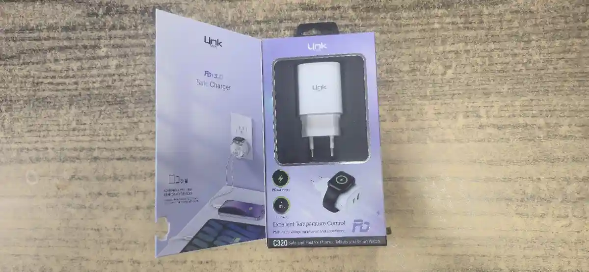 Linktech c320 22w pd usb-c saat şarjlı adaptör