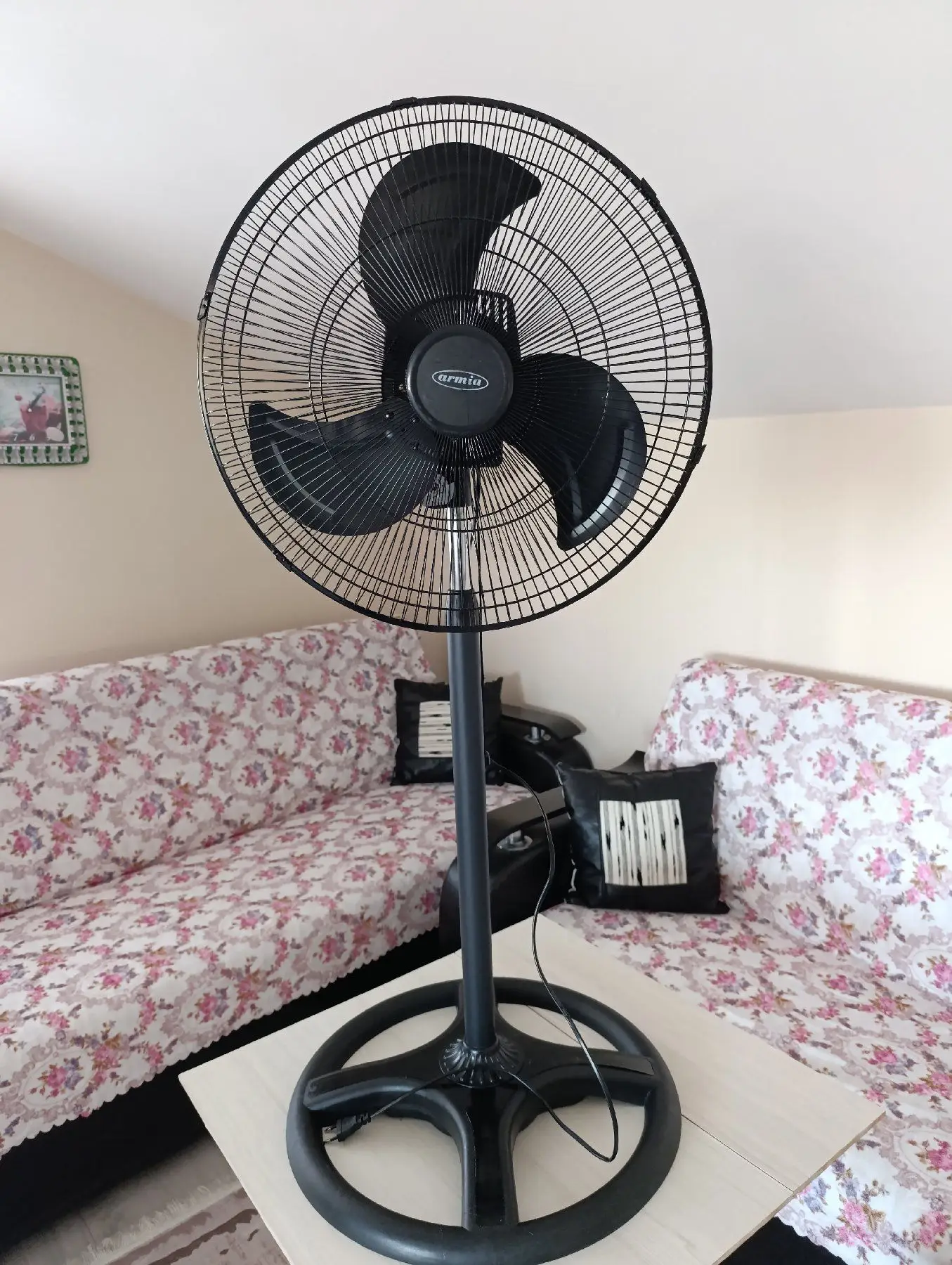 Ayaklı elektrikli fan - siyah