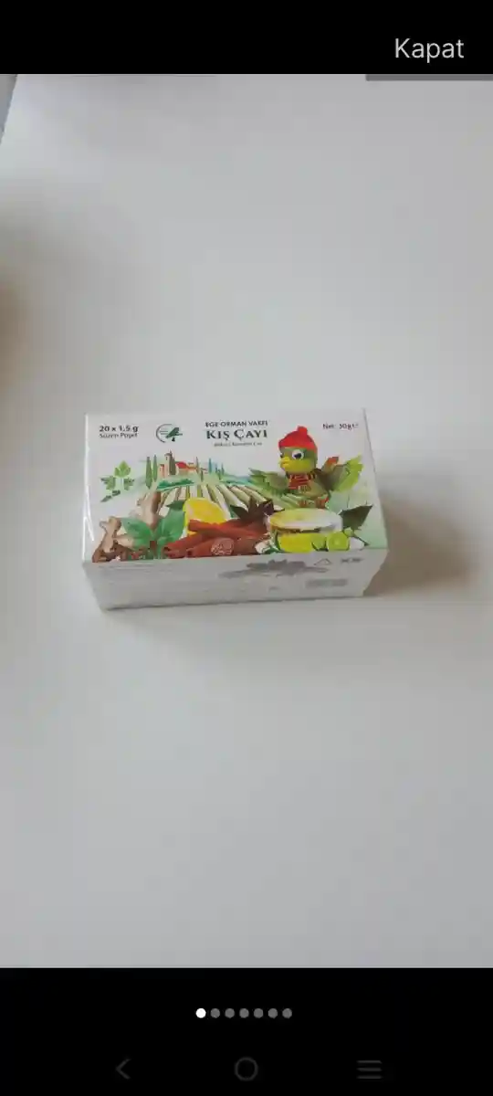 Kuşburnu bitki çayı paketi