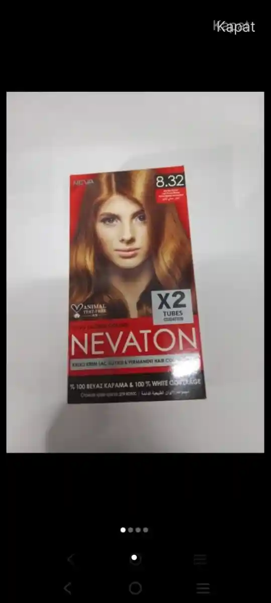Nevaton 8.32 saç boyası i̇ki tüp set