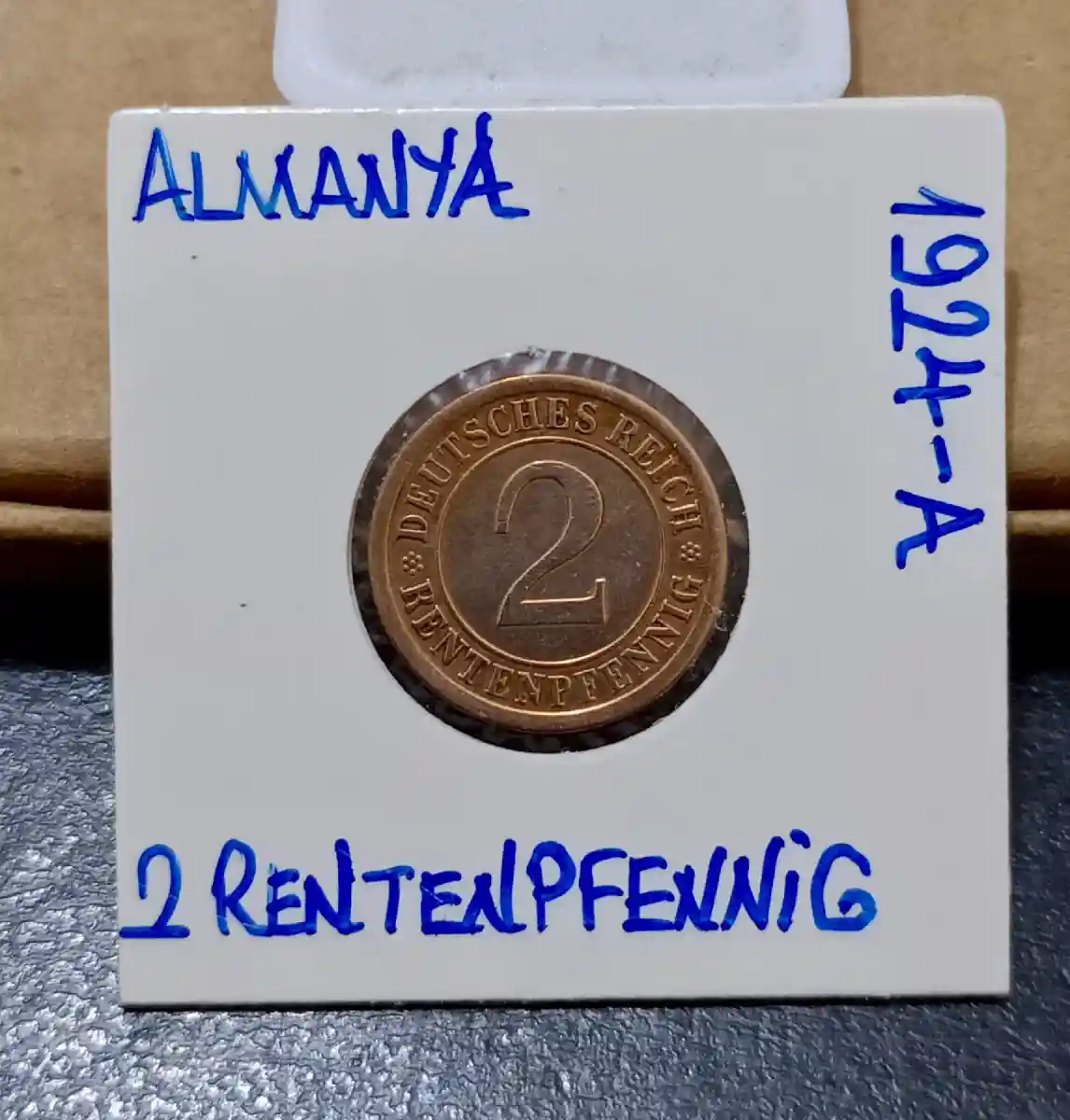 1924 yılı 2 rentenpfennig madeni para