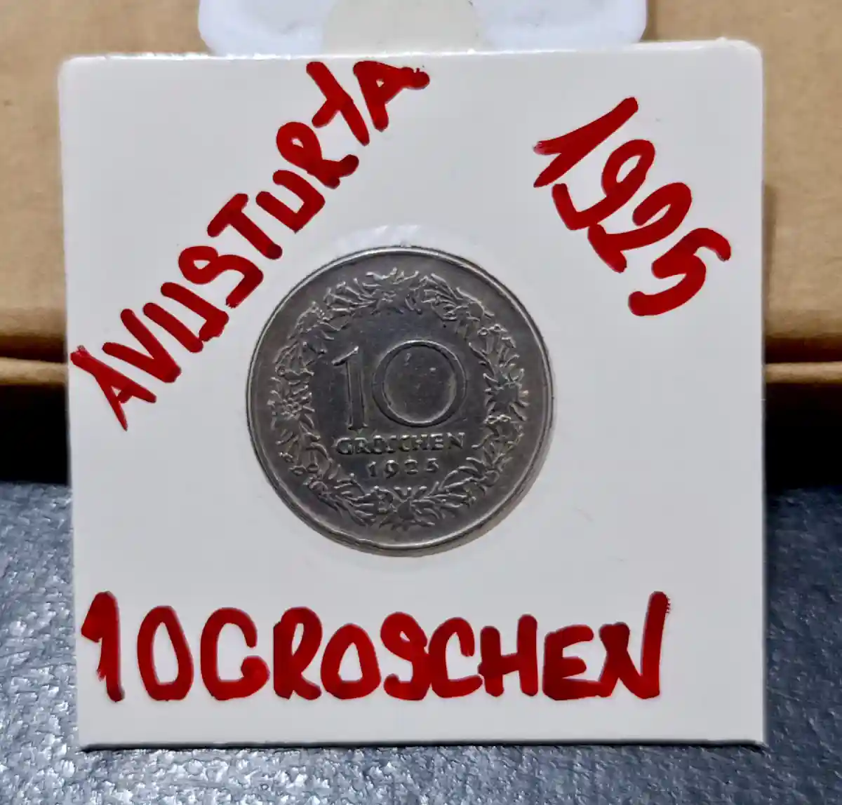 1925 avusturya 10 groschen antika para