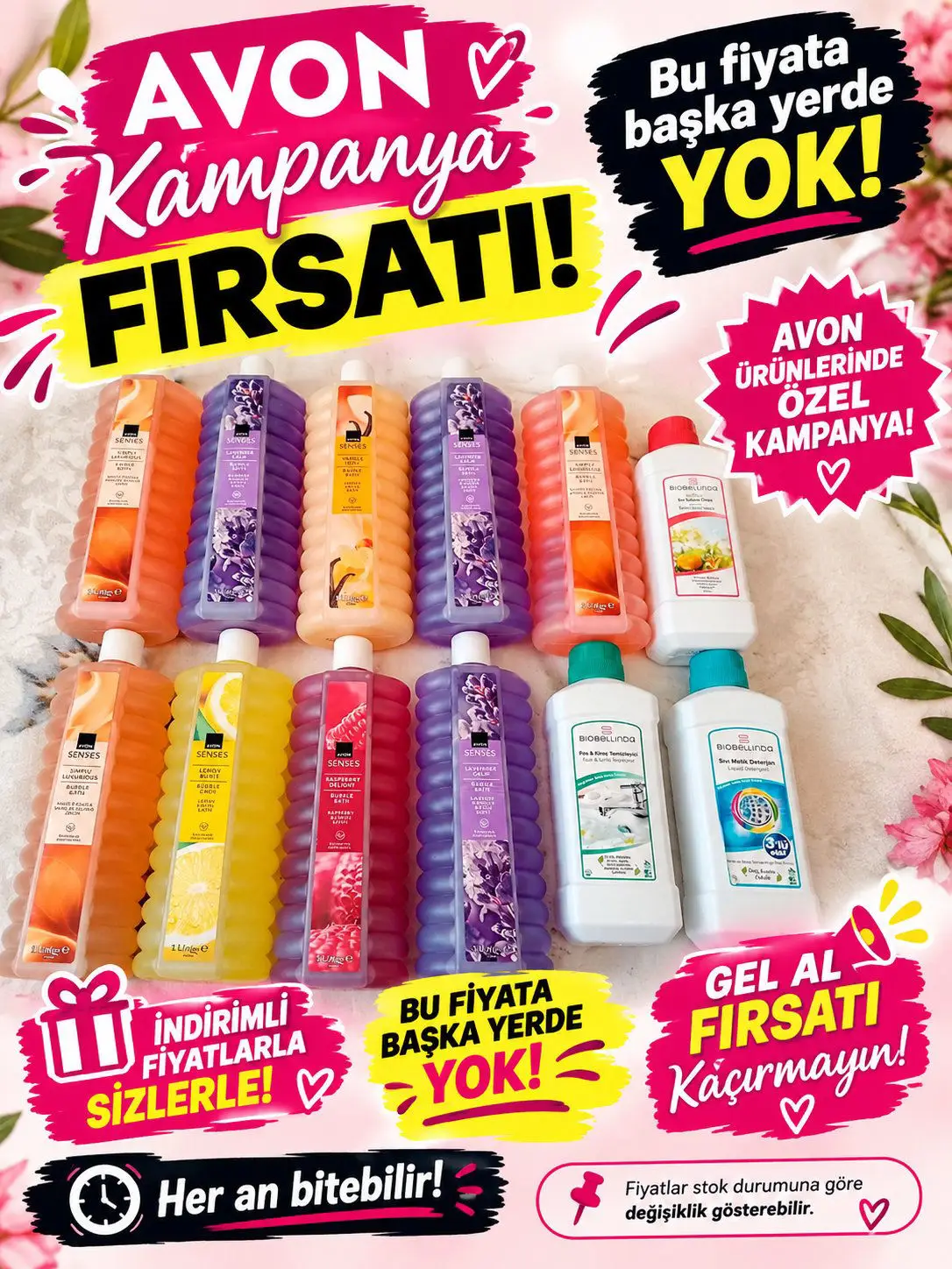 Avon vücut bakım ürünleri seti