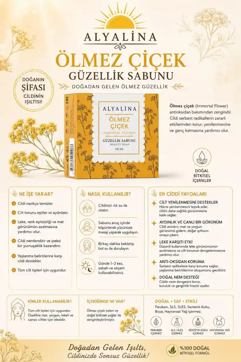 ölmez çiçek doğal güzellik sabunu