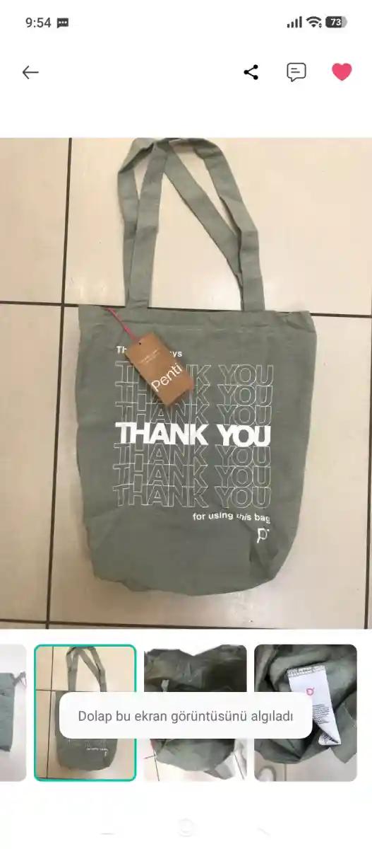 Gri bez alışveriş çantası
