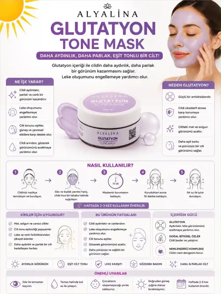 Aydınlatıcı glutatyon cilt maskesi