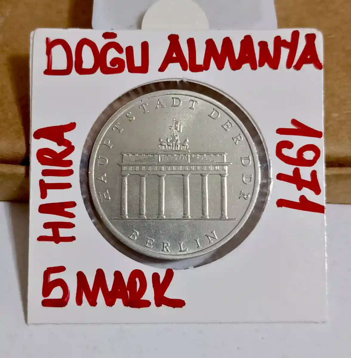 1971 doğu almanya 5 mark hatıra parası