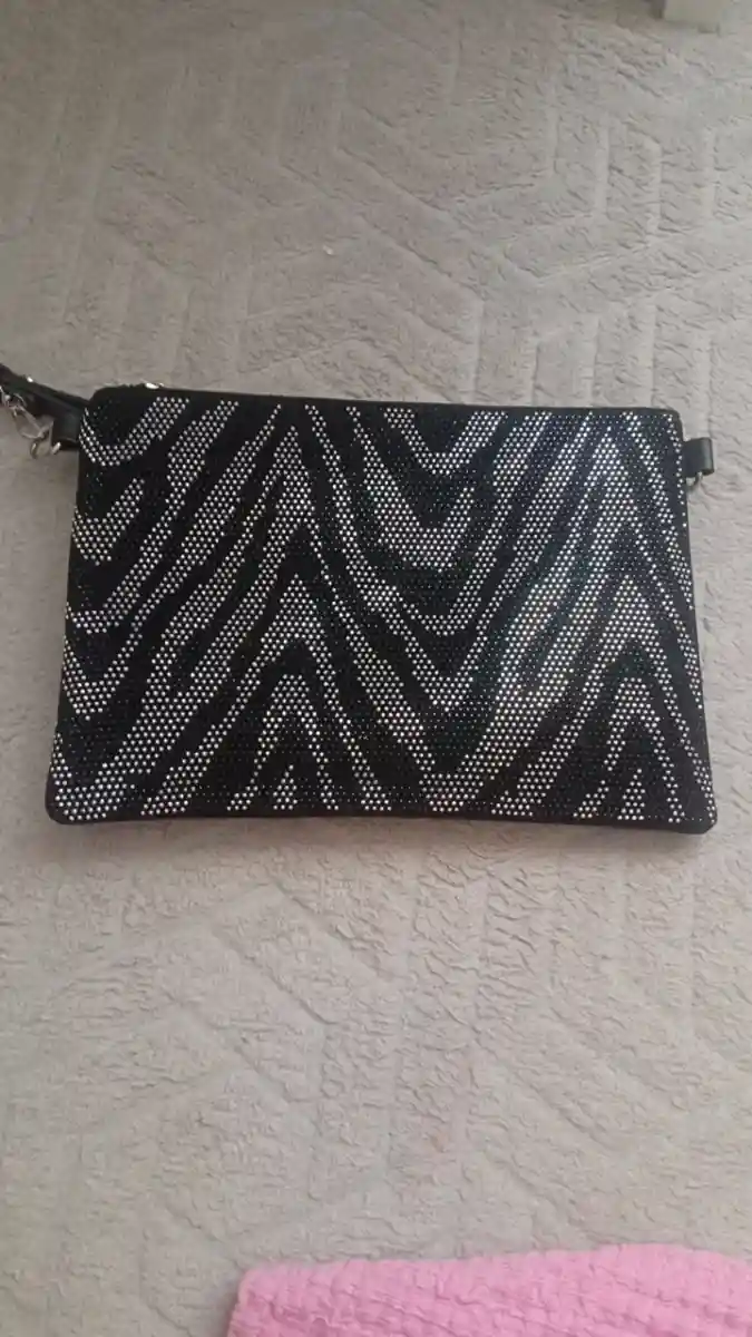 Zebra desenli şık çanta