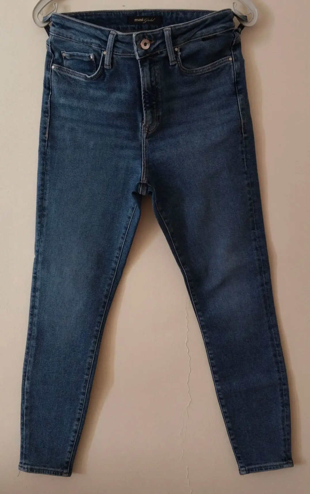 Mavi jeans yüksel bel