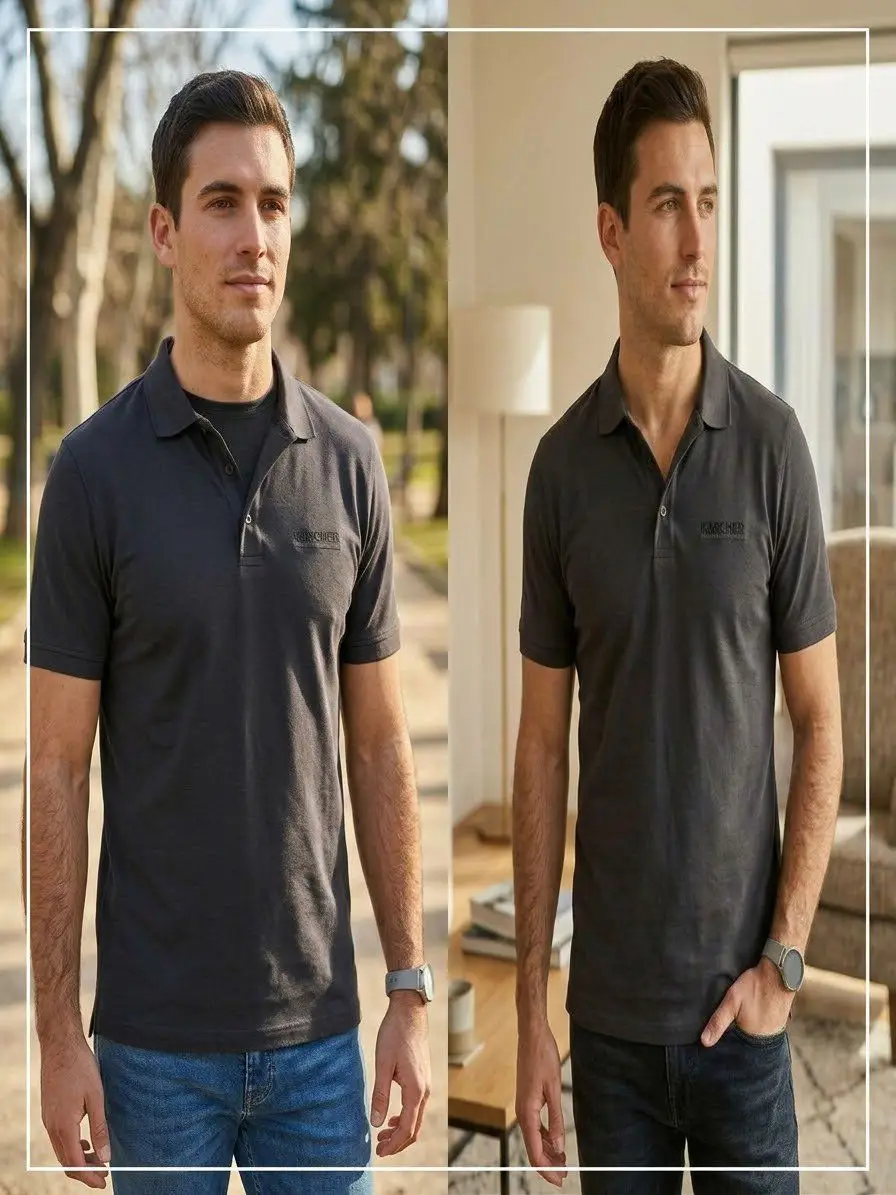 Siyah polo yaka tişört
