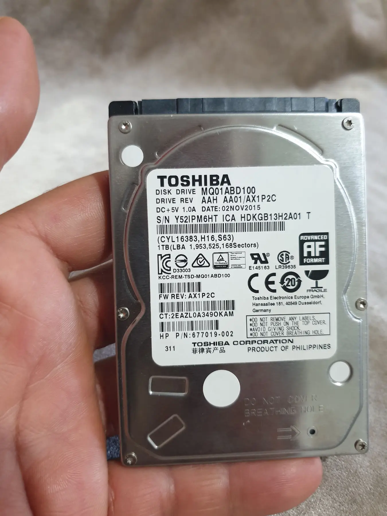 Toshiba harici harddisk