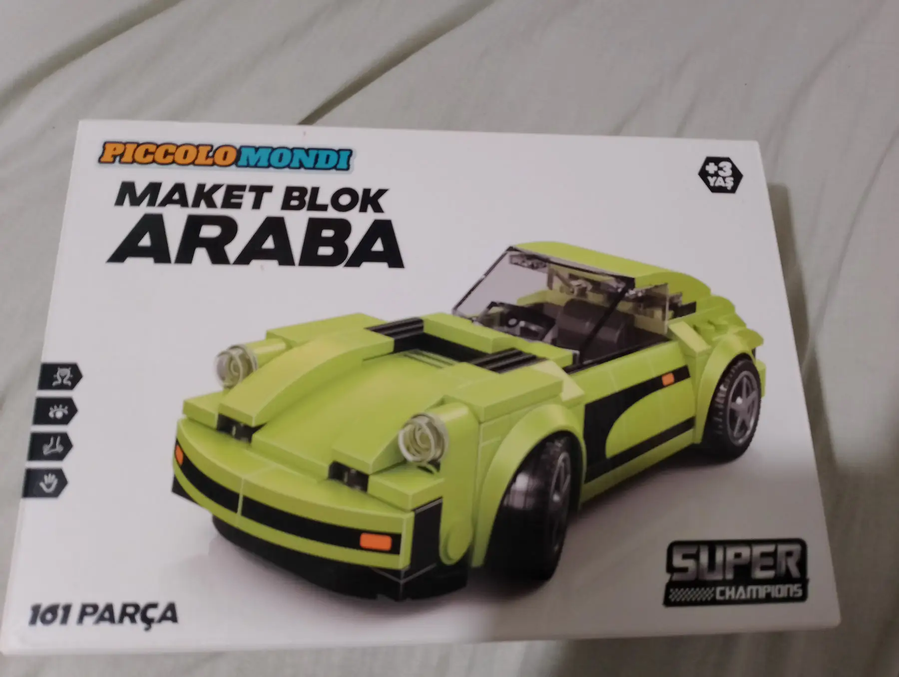 Maket blok araba yeşil 161 parça