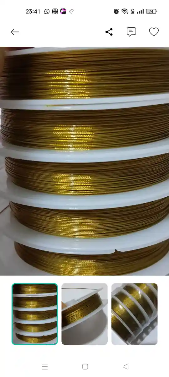 Gold renk çelik tel 0,38mm