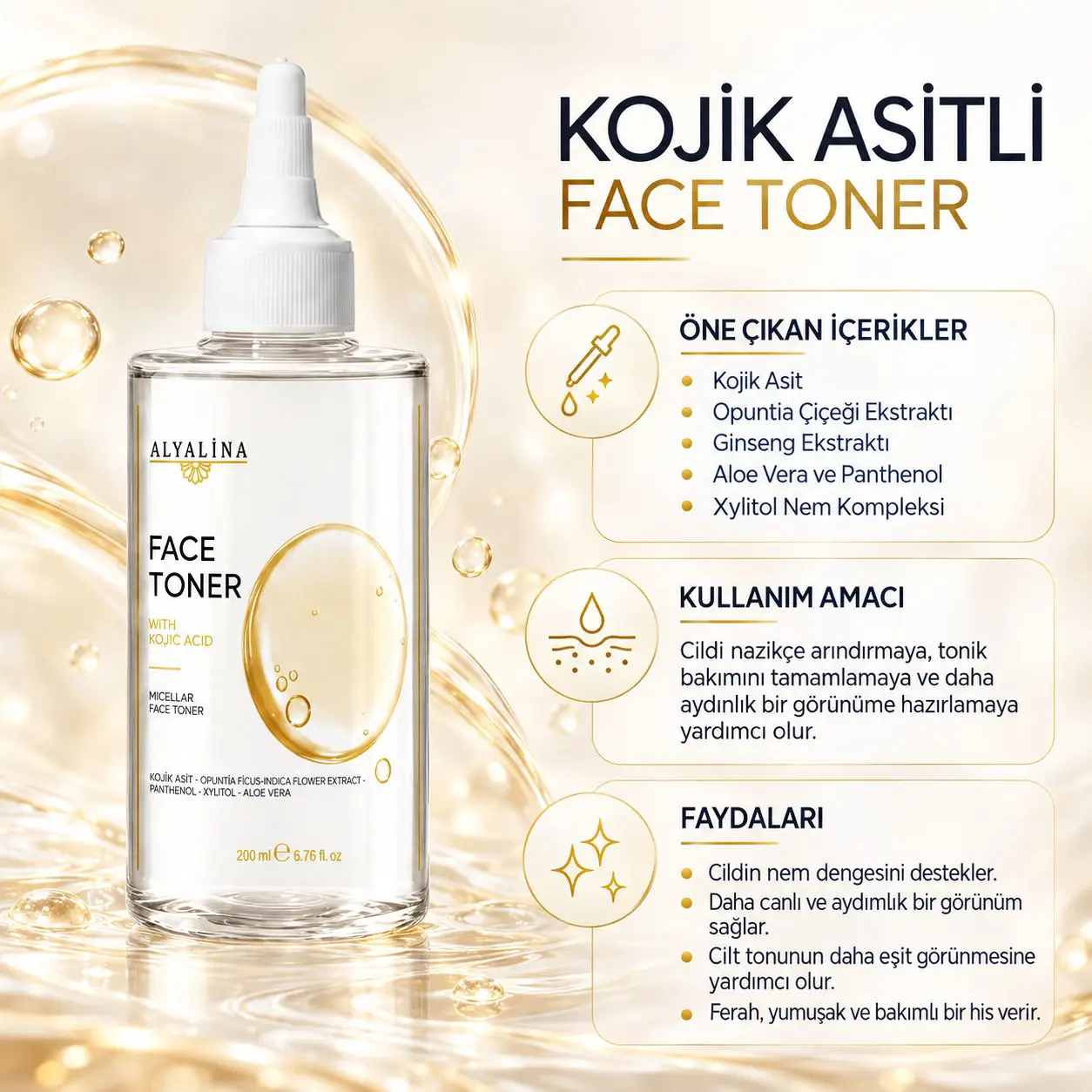 Kojik asitli yüz tonik
