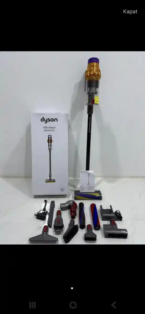 Dyson şarjlı süpürge ve aksesuar seti v15 detect absolute garantili kutulu fiyat teklif edin